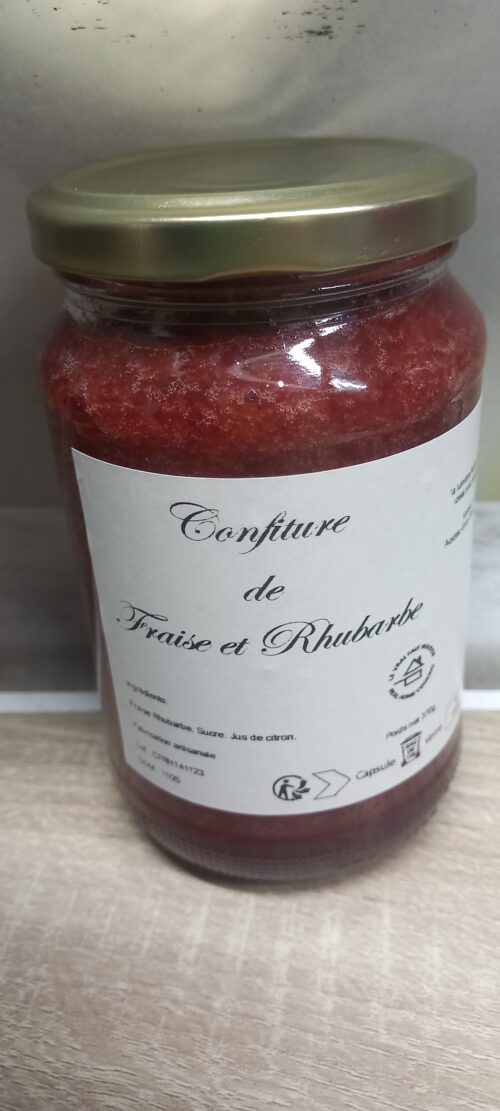 Confiture fraise rhubarbe