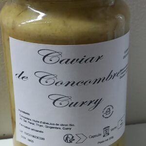 Caviar de concombre au curry