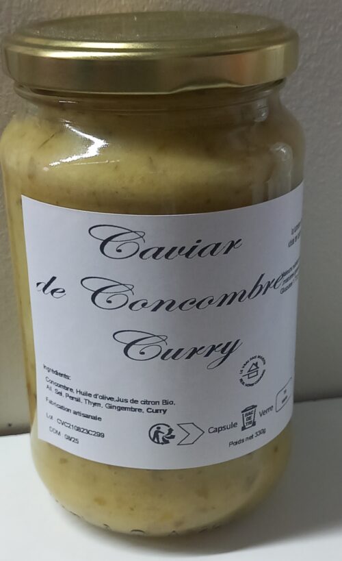 Caviar de concombre au curry