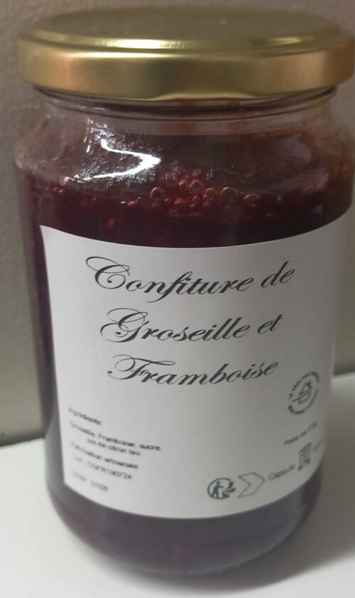 Confiture de groseille et framboise